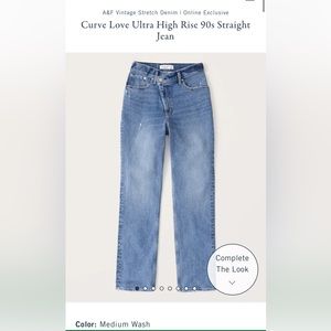 Abercrombie Curve Love 90’s Straight Ultra High Rise Jeans